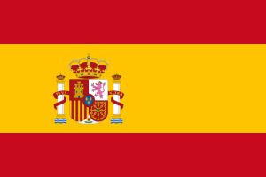 Vector flag of Spain. Proportion 2:3. Spanish national bicolor flag. Rojigualda. Vector EPS 10